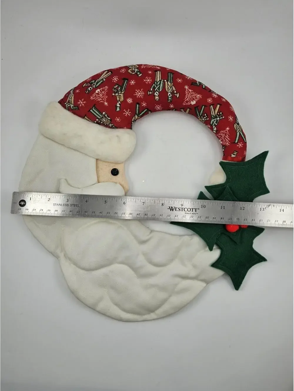 Vintage Handmade Santa Moon Christmas Door Wall Hanging Holiday Decor